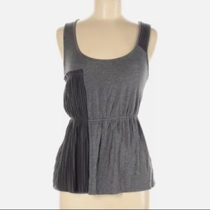 ANTHRO Olga Kapustina for Bordeaux Gray Crinkle Swatch Tank $68 EUC M